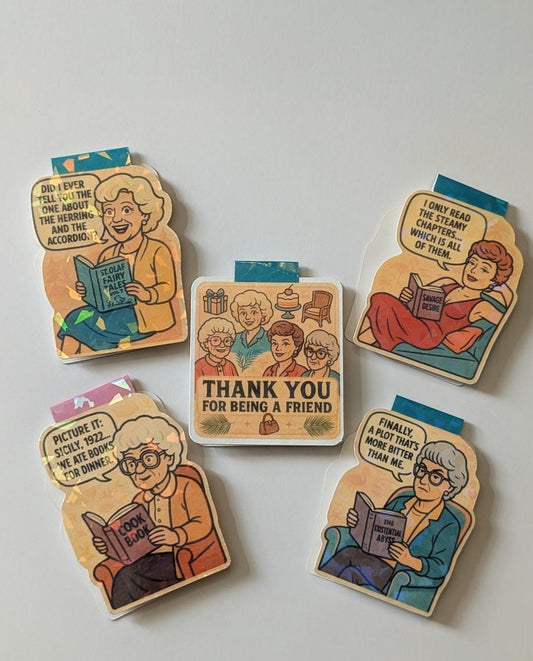 Golden Girls Magnetic Bookmarks | Quotes & Portraits | Dorothy, Blanche, Rose, Sophia