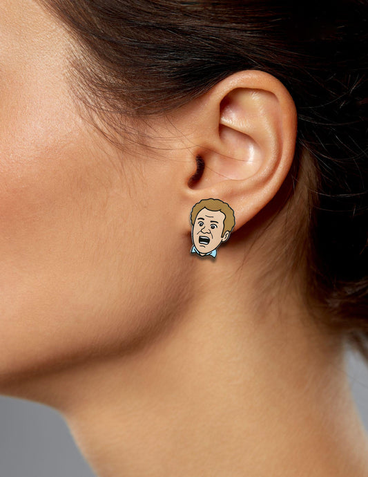 Step Brothers Inspired Earrings | Funny Pop Culture Studs | Handmade Shrink Plastic Earrings