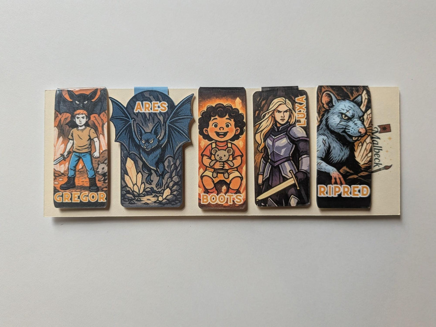 Gregor the Overlander Magnetic Bookmark Set | Fantasy Book Series