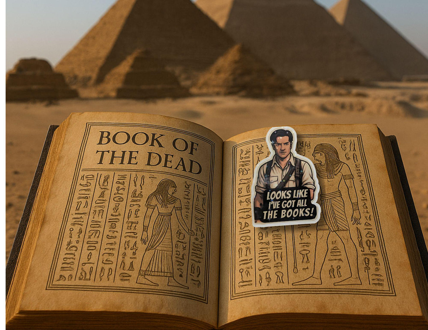 The Mummy Magnetic Bookmark Set | Rick O’Connell & Evie Carnahan | Vintage Adventure Bookmarks