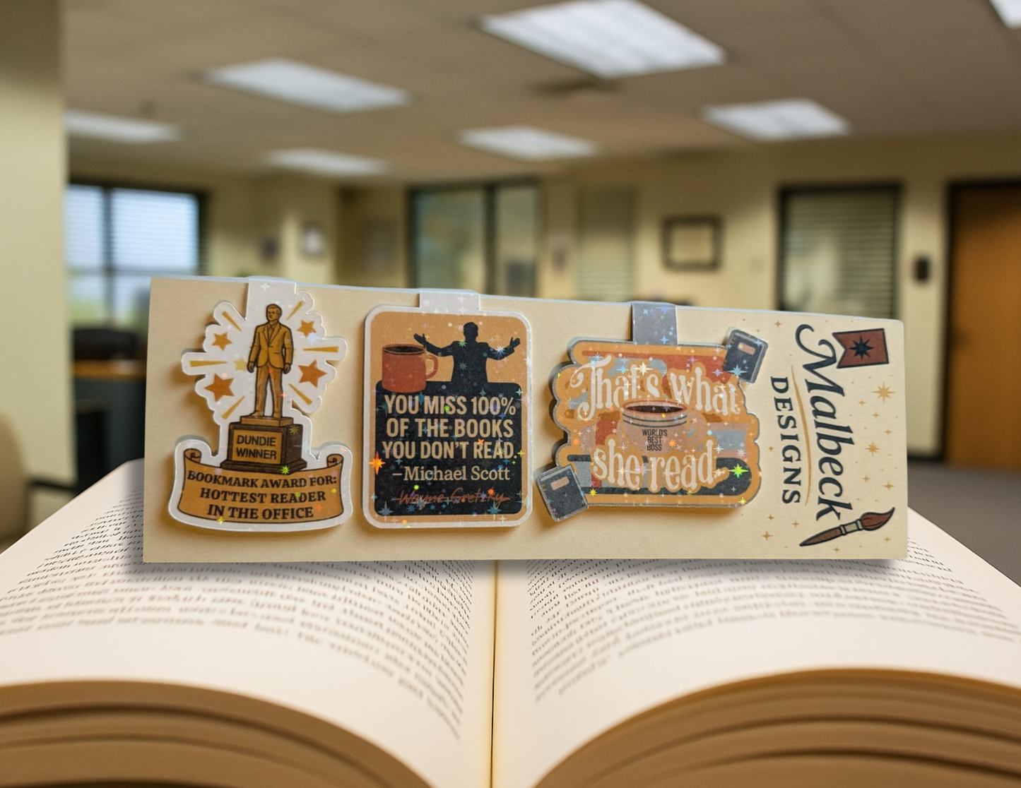 The Office Inspired Magnetic Bookmark Set, That's What She Read