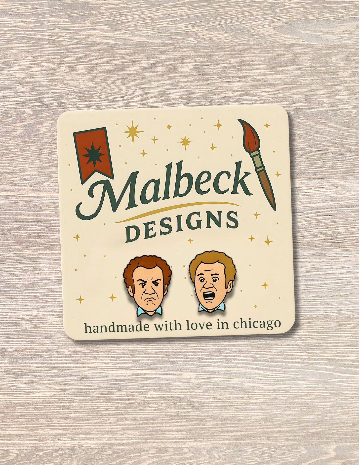 Step Brothers Inspired Earrings | Funny Pop Culture Studs | Handmade Shrink Plastic Earrings