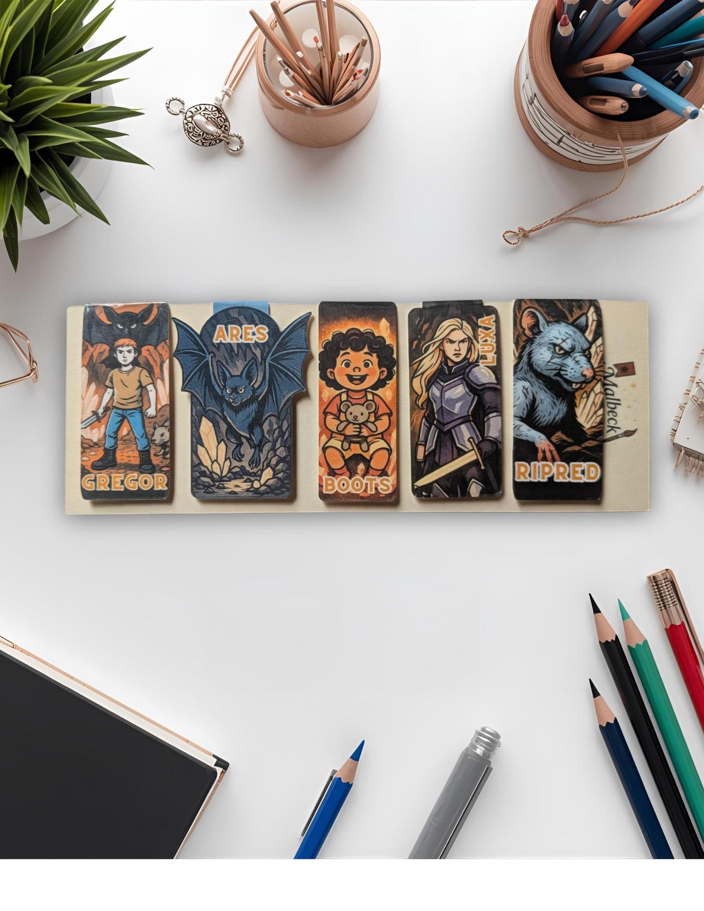 Gregor the Overlander Magnetic Bookmark Set | Fantasy Book Series