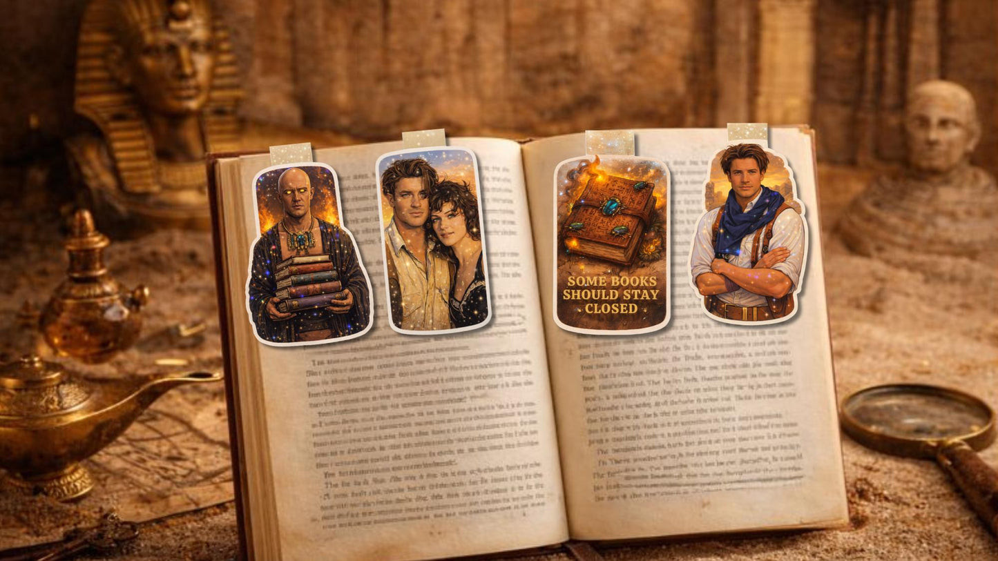 Mummy Adventure Magnetic Bookmarks – Book Lover Gift, Series 2