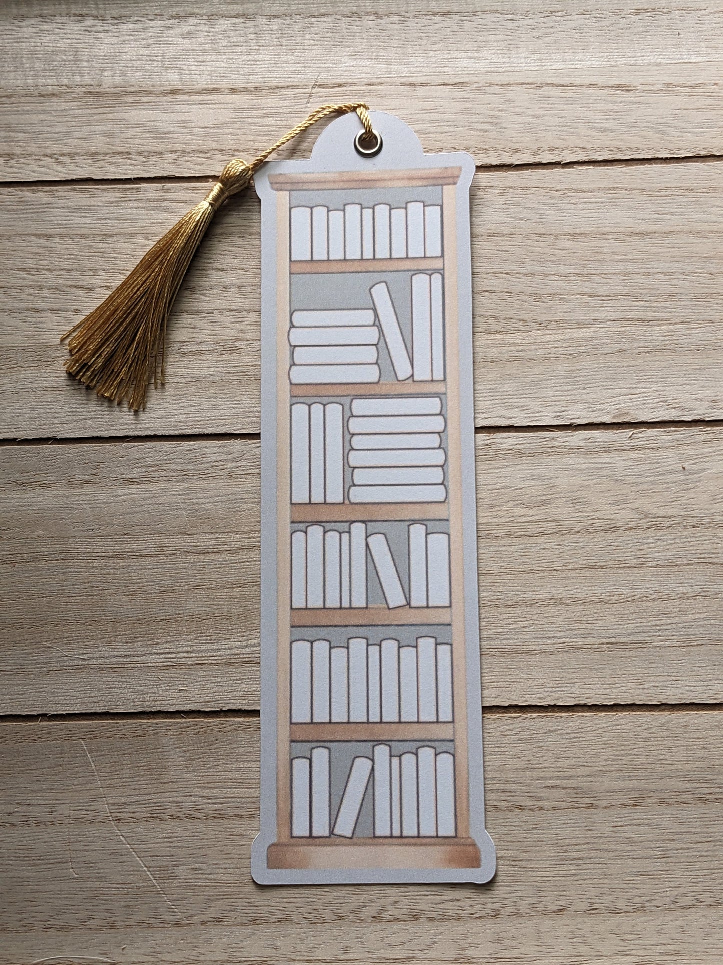 Bookshelf Book Tracker Bookmark - Reading Log for Bookworms